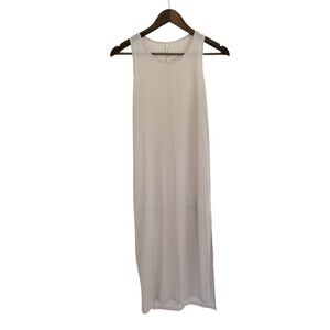 Aritzia midi cream/white pima cotton dress